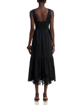 Zuri Lace Trim Midi Dress