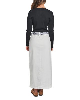 x HD Denim Maxi Skirt