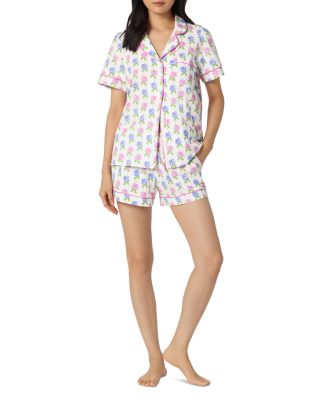 Short Sleeve Classic Shorty Stretch Jersey Pajama Set 