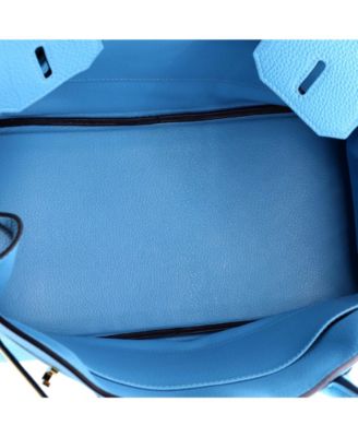 Birkin 30 Handbag Blue Togo with Gold Hardware