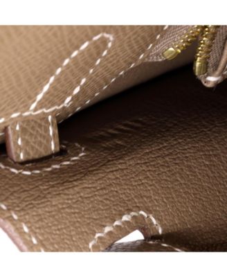 Kelly 25 Handbag Grey Epsom with Gold Hardware