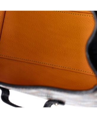  Mini Saigon Top Handle Bag Coated Canvas with Leather