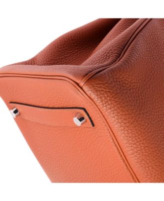 Birkin 35 Handbag Brown Togo with Palladium Hardware