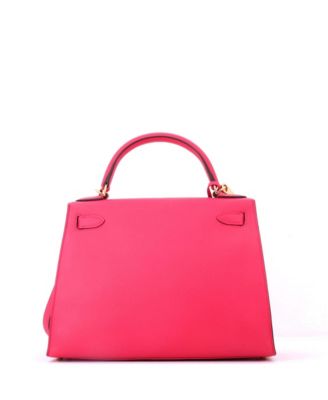 Kelly 28 Handbag Pink Epsom with Gold Hardware