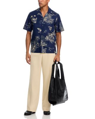 Floral Print Short Sleeve Cotton Shirt