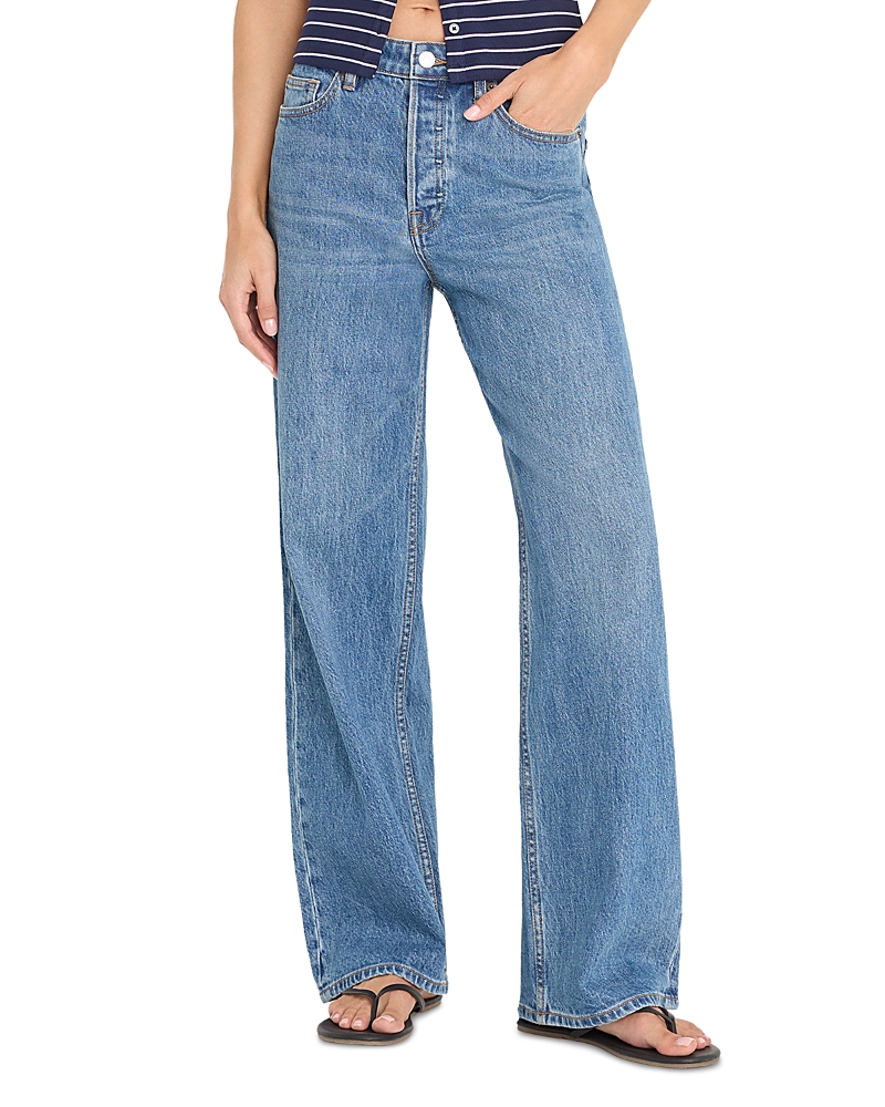 Good American Vintage High Rise Wide Leg Jeans in Indigo1237