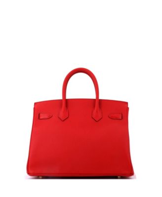 Birkin 30 Handbag Red Epsom with Gold Hardware