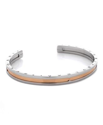  B.Zero1 Cuff Bracelet Stainless Steel and 18K Rose Gold