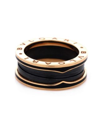  B.Zero1 Two Band Ring 18K Rose Gold and Matte Ceramic