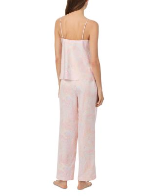 Cami Fashion Satin Ankle Pants Pajama Set