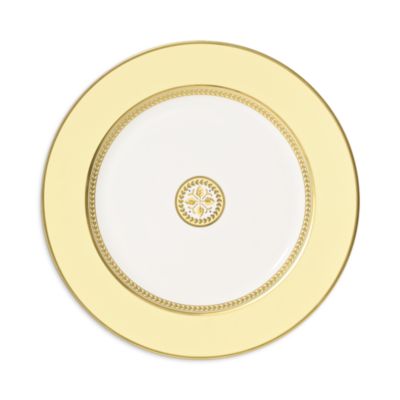 Bernardaud Constance Yellow Dinner Plate In Gold