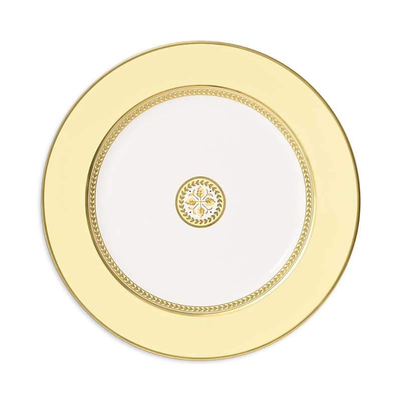 Bernardaud Constance Yellow Dinner Plate In Gold