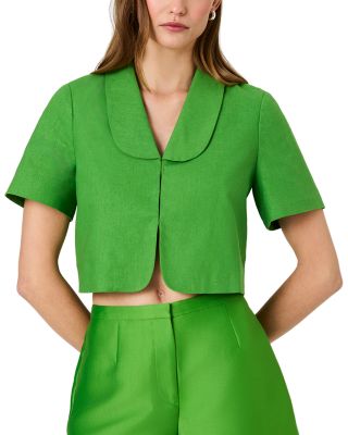 Theo Oversized Collar Short Sleeve Top