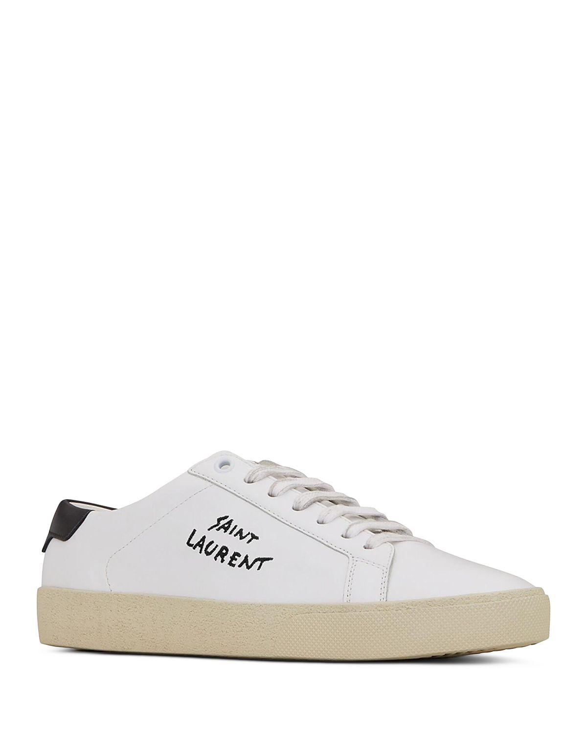 Saint Laurent Men's Court Classic Sl/06 Embroidered Sneakers