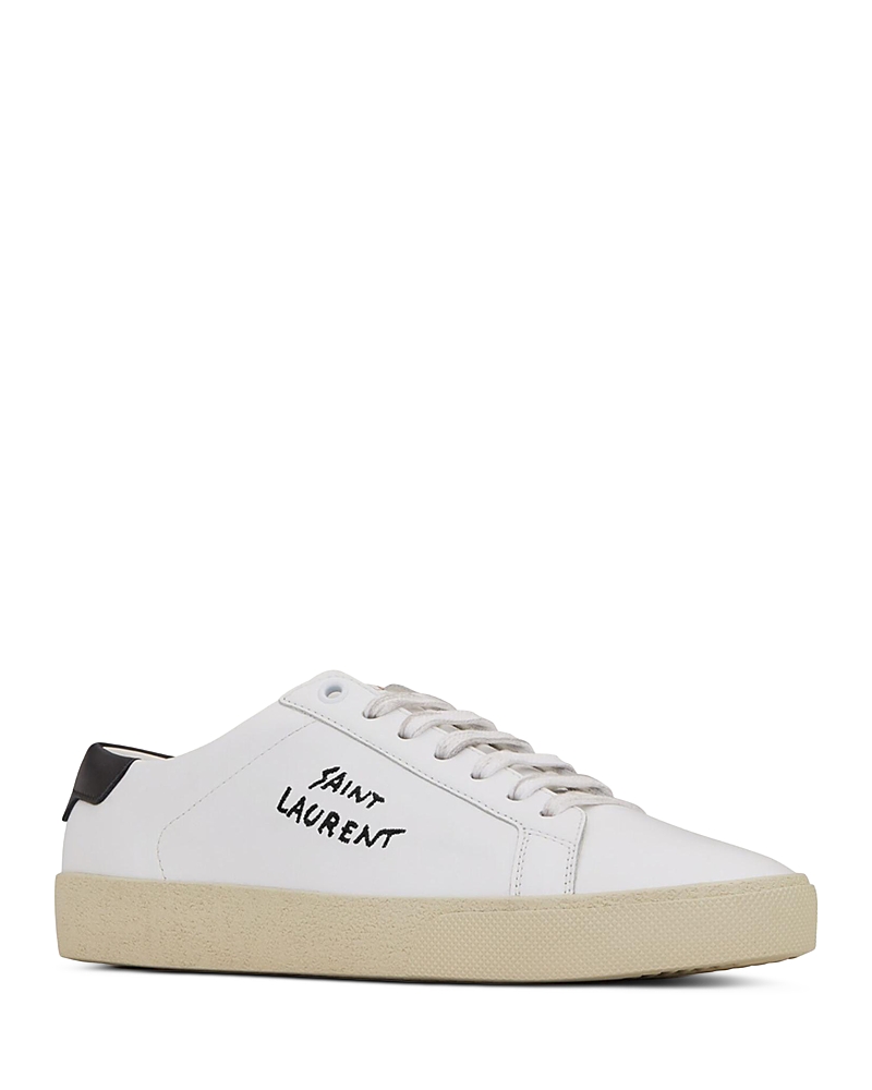 Saint Laurent Men's Court Classic Sl/06 Embroidered Sneakers