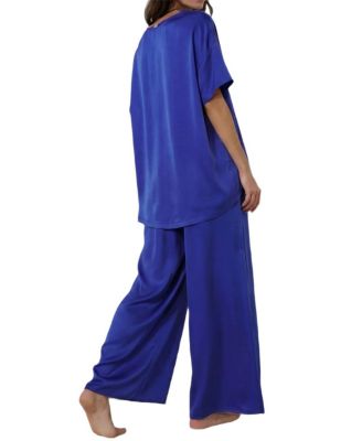  Silk Tee Pant Set
