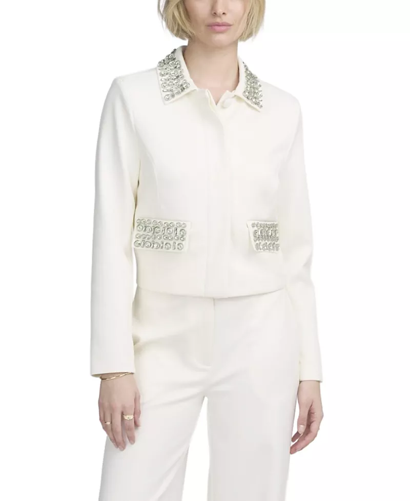 Elle Collection Embellished Boxy Jacket