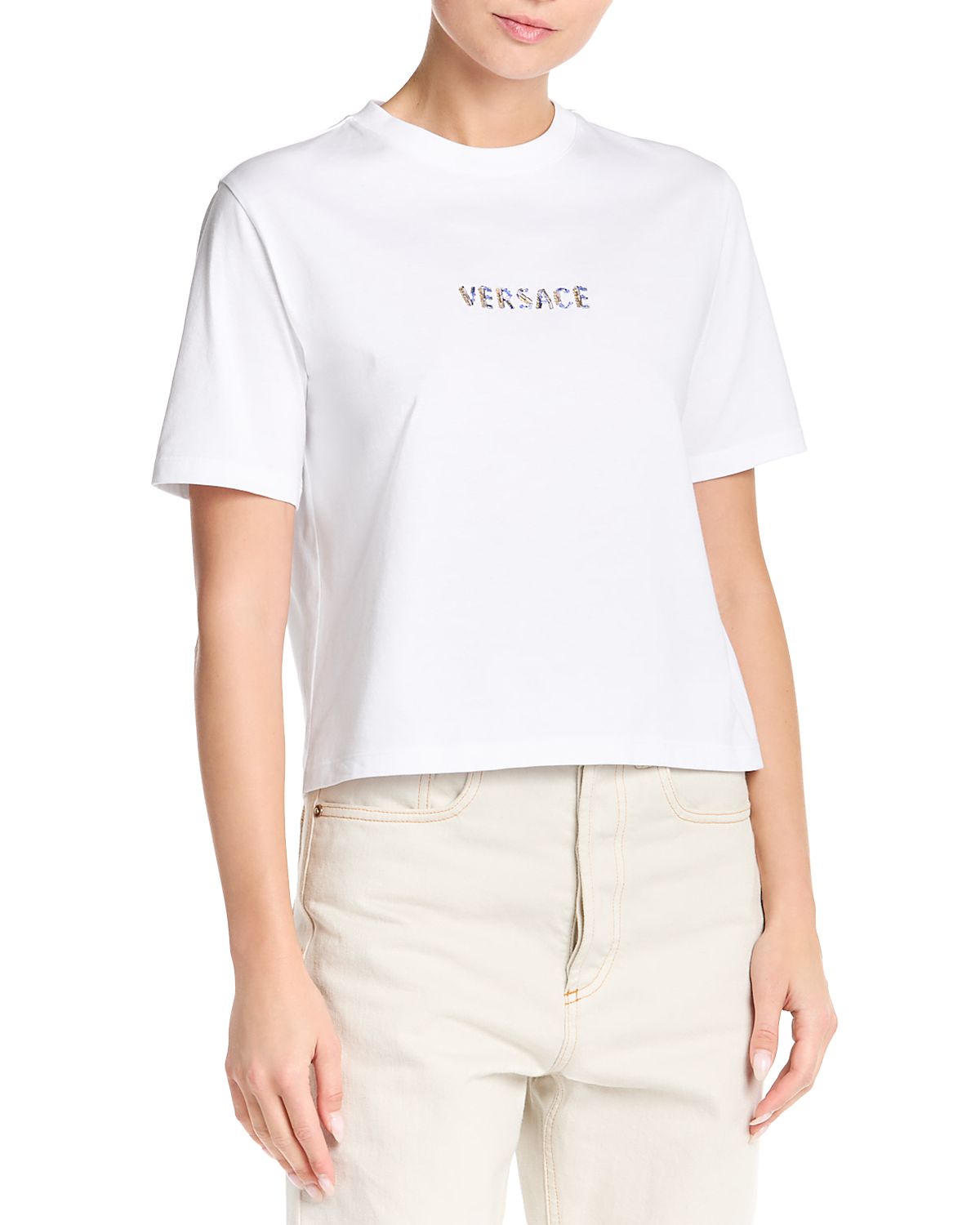 Versace Crystal Logo Tee