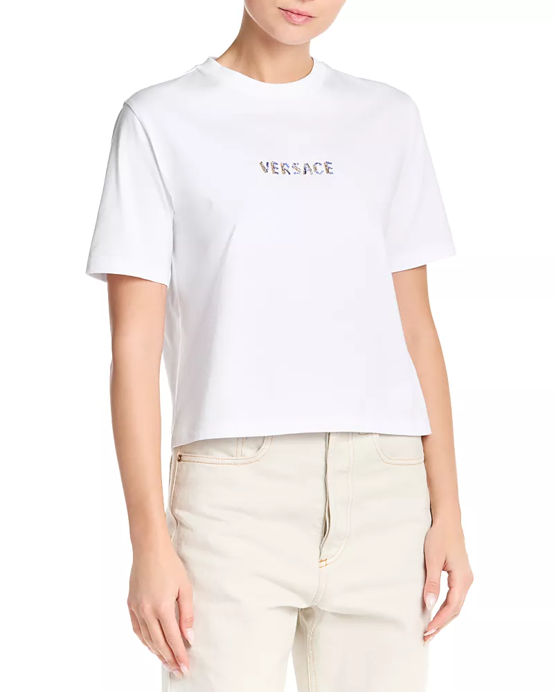 Versace Crystal Logo Tee