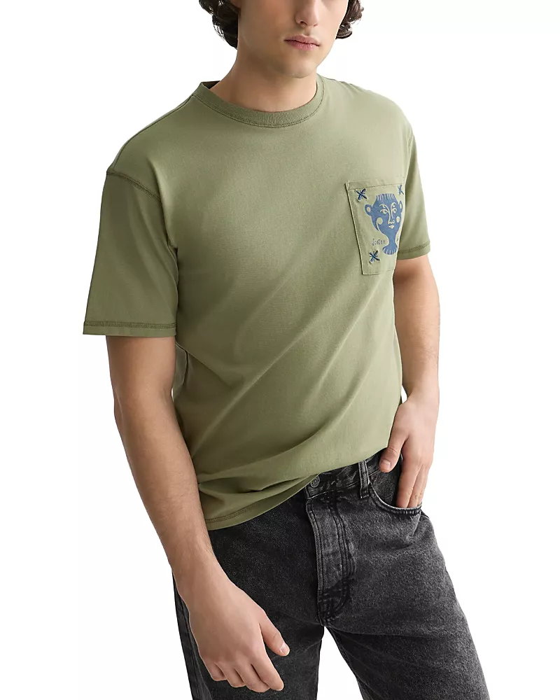 Scotch & Soda Chest Graphic Pocket T-Shirt