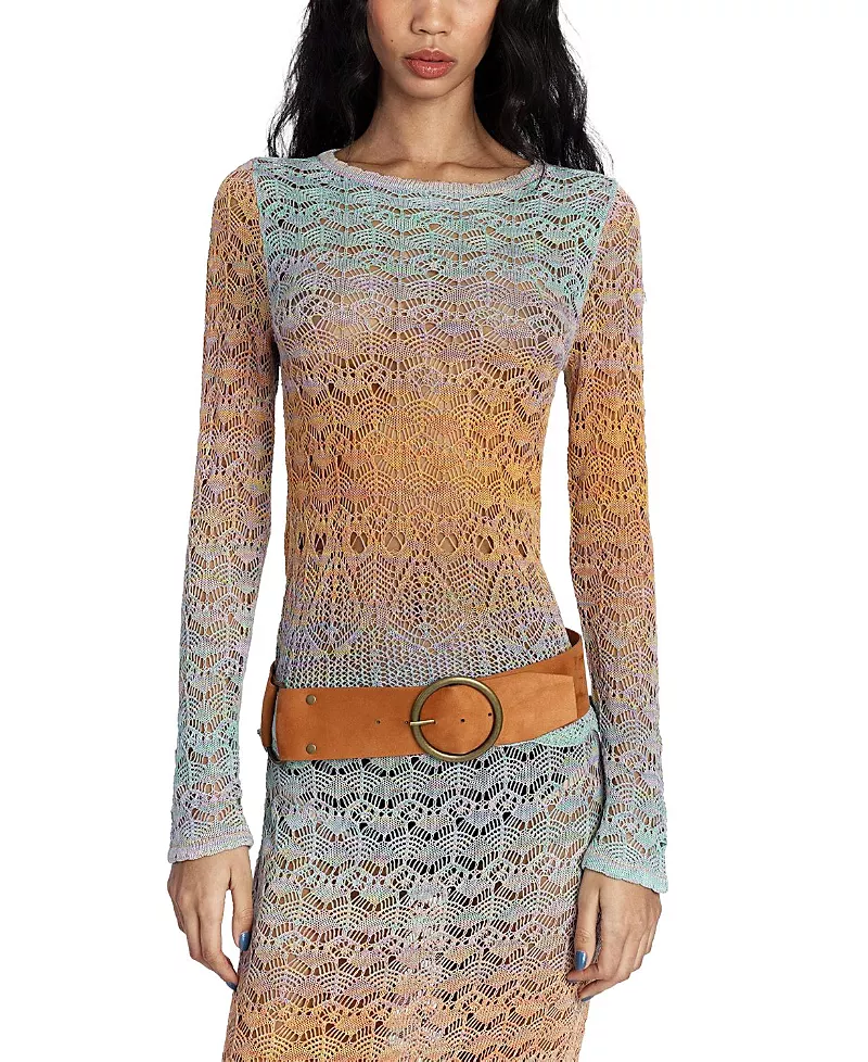 Anna Sui Ombre Space Dye Crochet Top