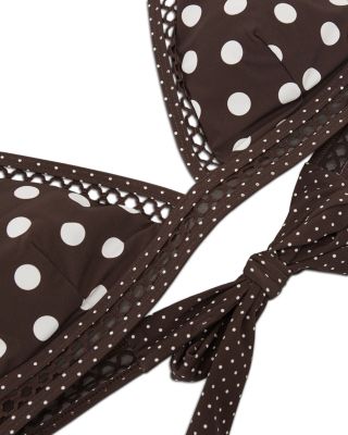 Hennel Polka Dot Print Bikini Top 
