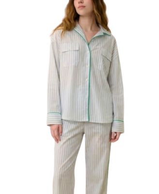 Airy Cotton Piped Button Down