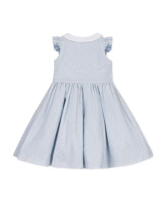  Girls' Ruffle Sleeve Linen Dress with Peter Pan Collar - Little Kid, Big Kid