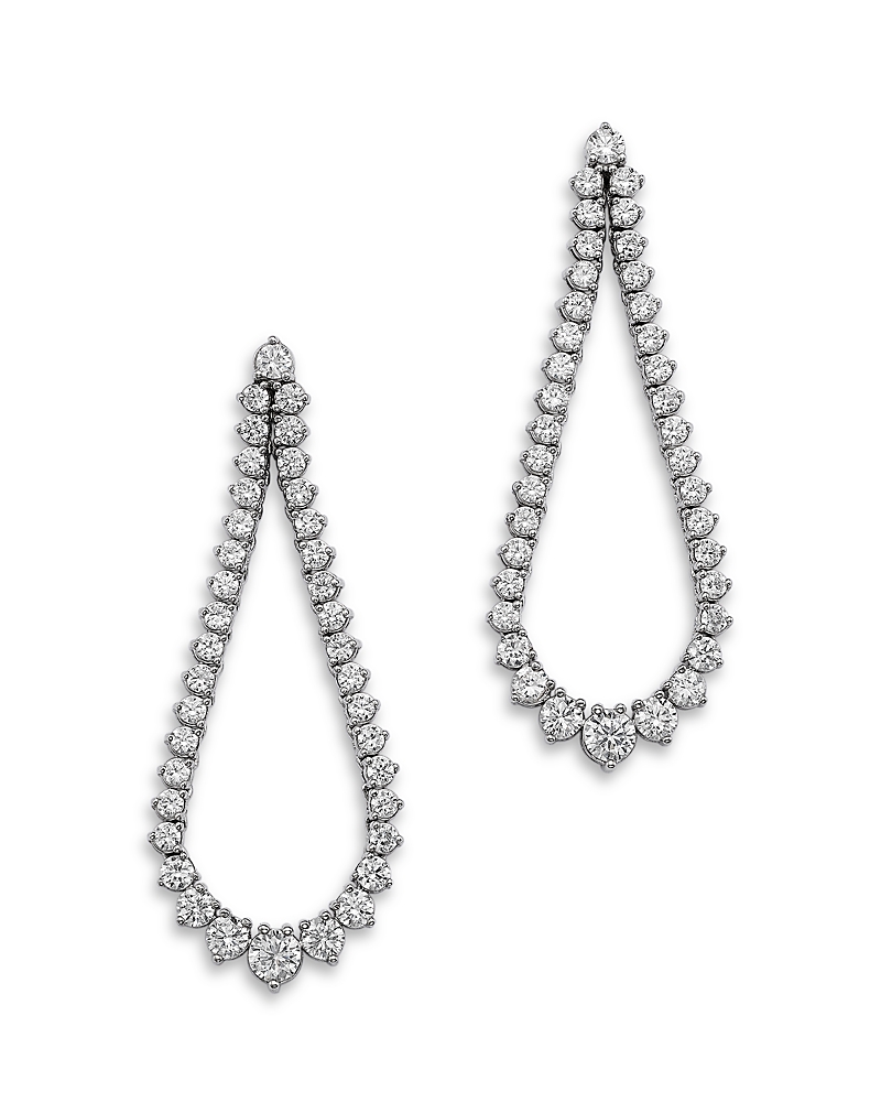 Bloomingdale's Fine Collection Diamond Flexible Drop Earrings in 14K White Gold, 3.30 tcw