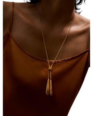 Tova Sculptural Nugget Lariat Necklace 
