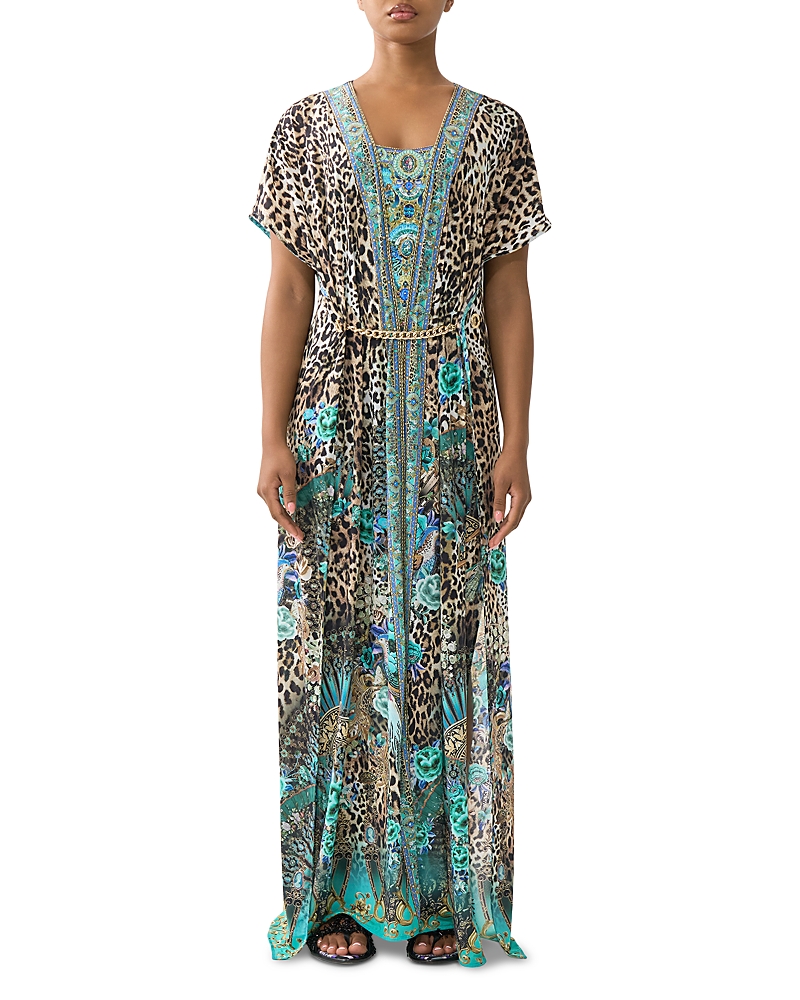 Camilla Front Split Beach Maxi Dress Swim Cover-Up