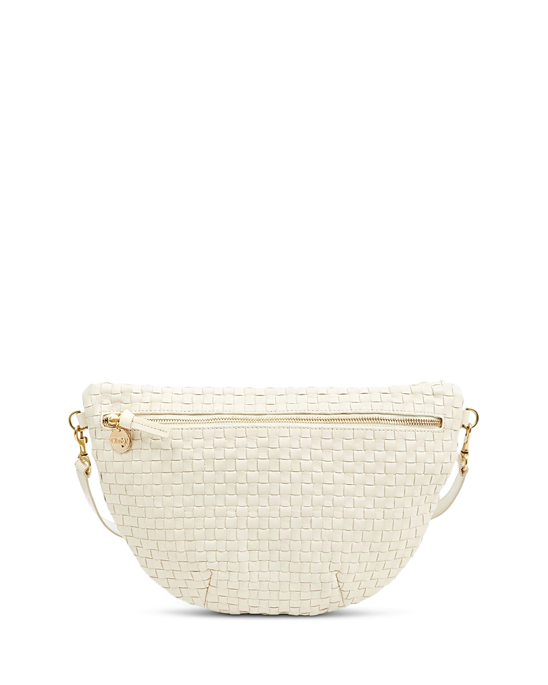 Clare V. Grande Woven Leather Fanny Pack
