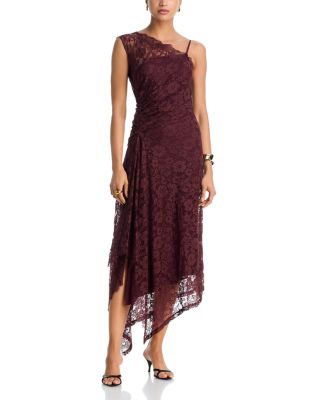 Gia Asymmetric One Shoulder Midi Dress