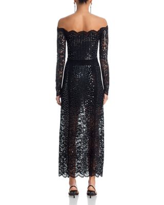 Sequinned Lace Gown