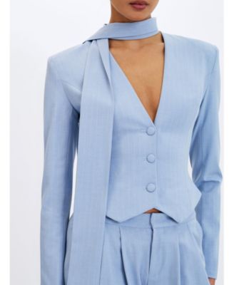  Renley Pinstripe Peplum Blazer