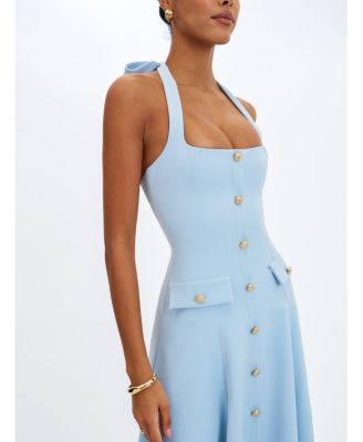  Gillian Halter A-Line Midi Dress