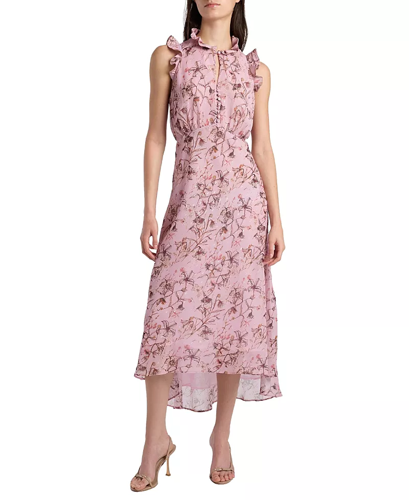 Santorelli Sasha High-low Dress in Floral Georgette