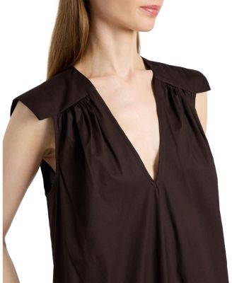  Niu Cap Sleeve Maxi Cotton Dress