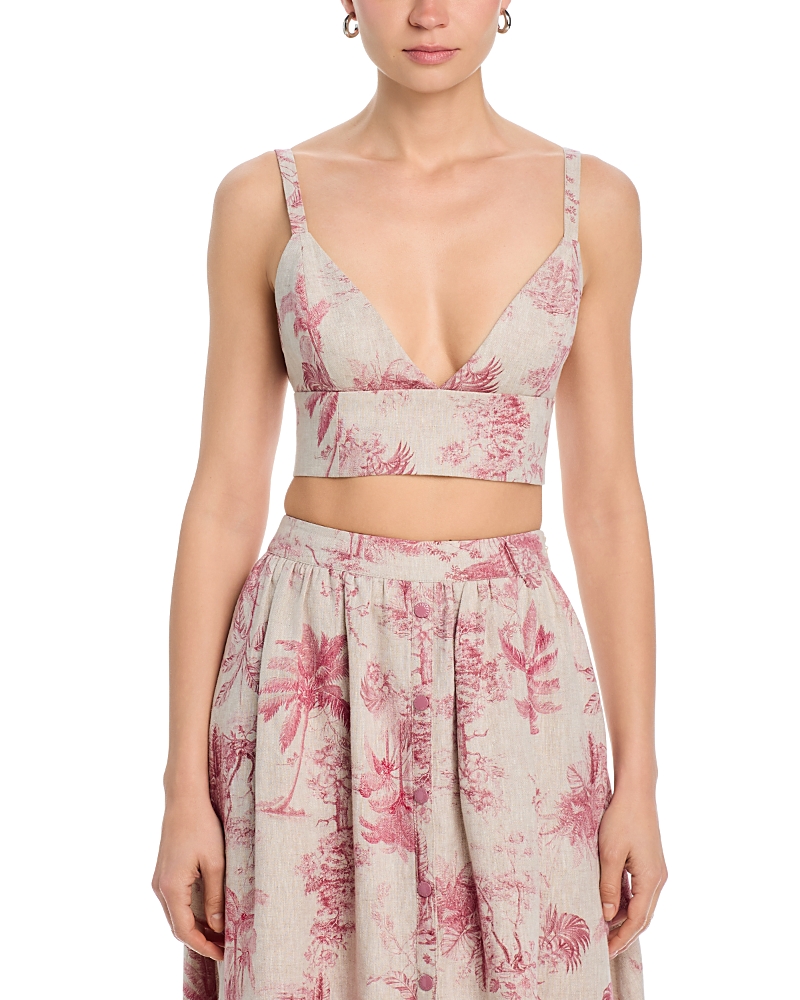 L'Agence Kaori Linen Bralette Top