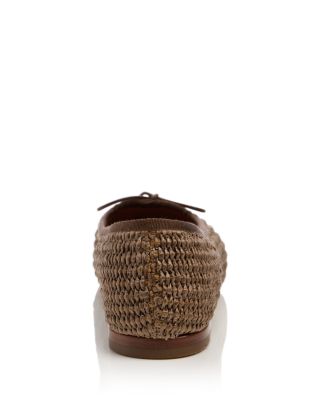 Women's Woven Square Toe Ballerina Flats