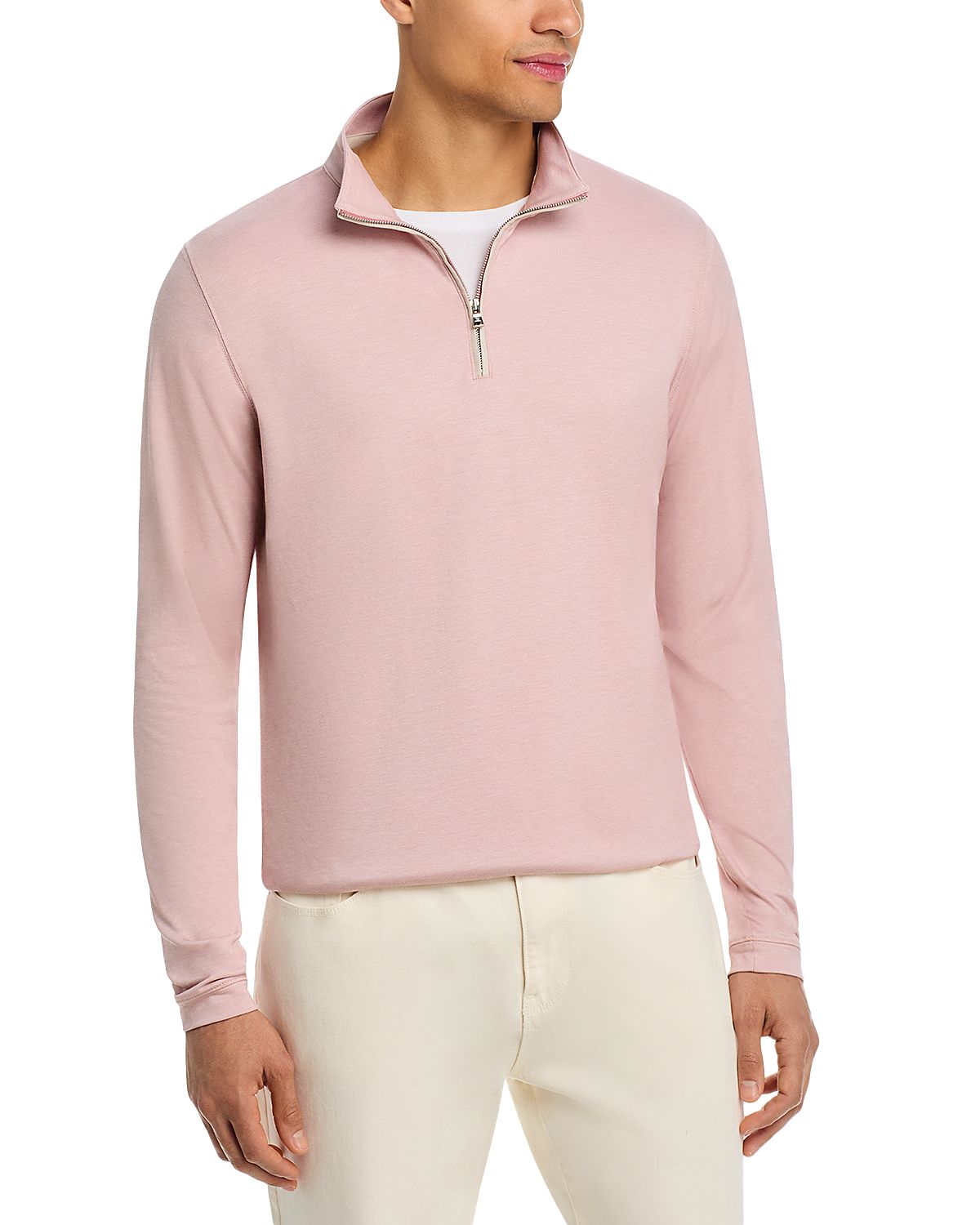 Peter Millar Albatross Pique Quarter Zip Sweater