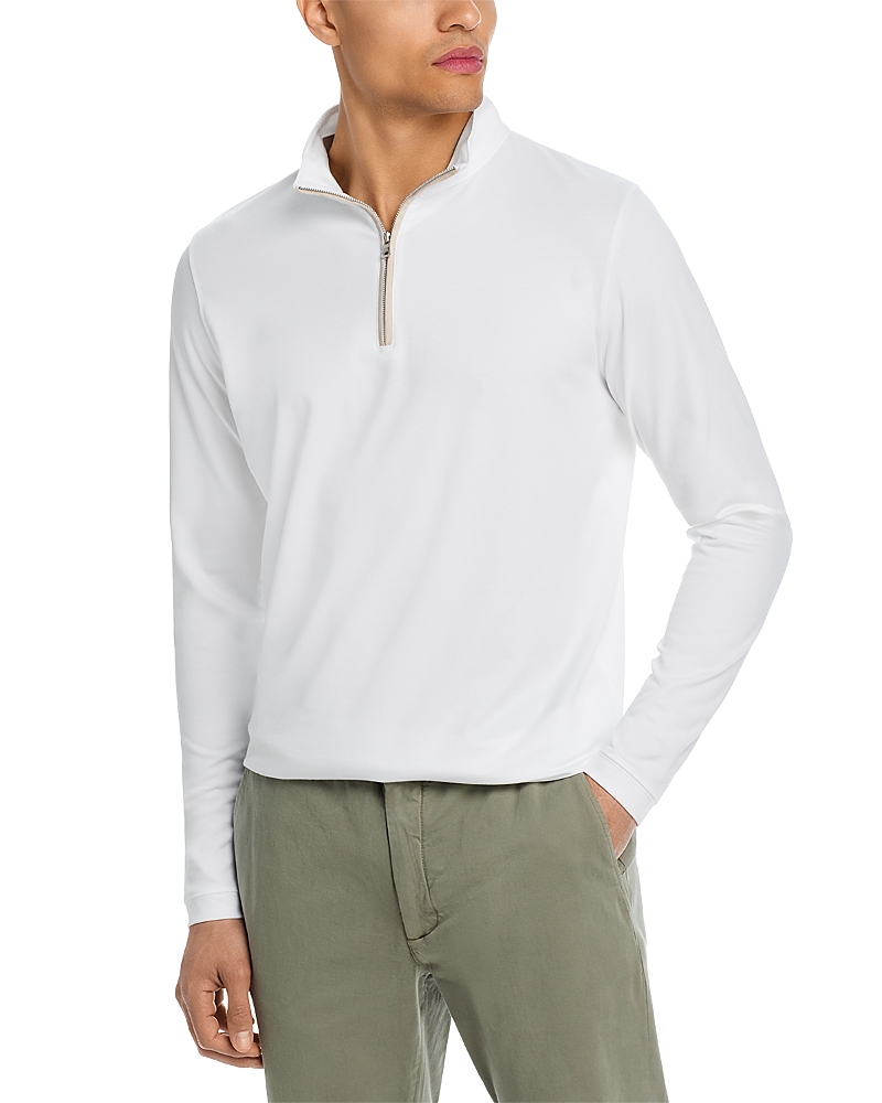 Peter Millar Albatross Pique Quarter Zip Sweater