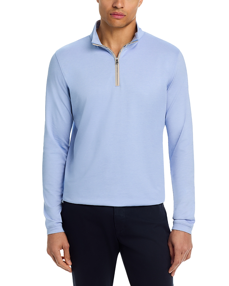 Peter Millar Albatross Pique Quarter Zip Sweater