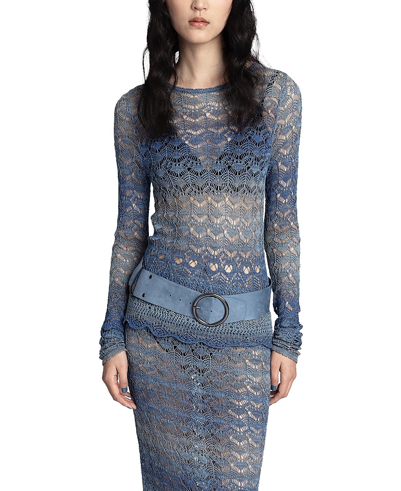 Anna Sui Ombre Space Dye Crochet Top