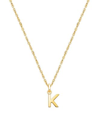 Girls' 14K Gold Modern Initial Necklace - Little Kid, Big Kid
