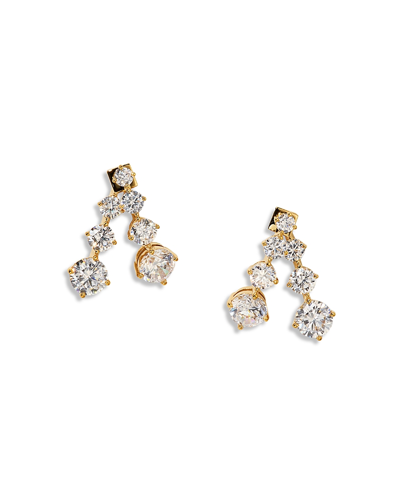 Nadri Lucia 18K Yellow Gold Plated Cubic Zirconia Split Drop Earrings
