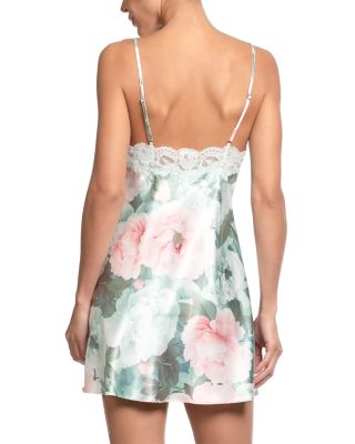 Lace Trim Satin Chemise