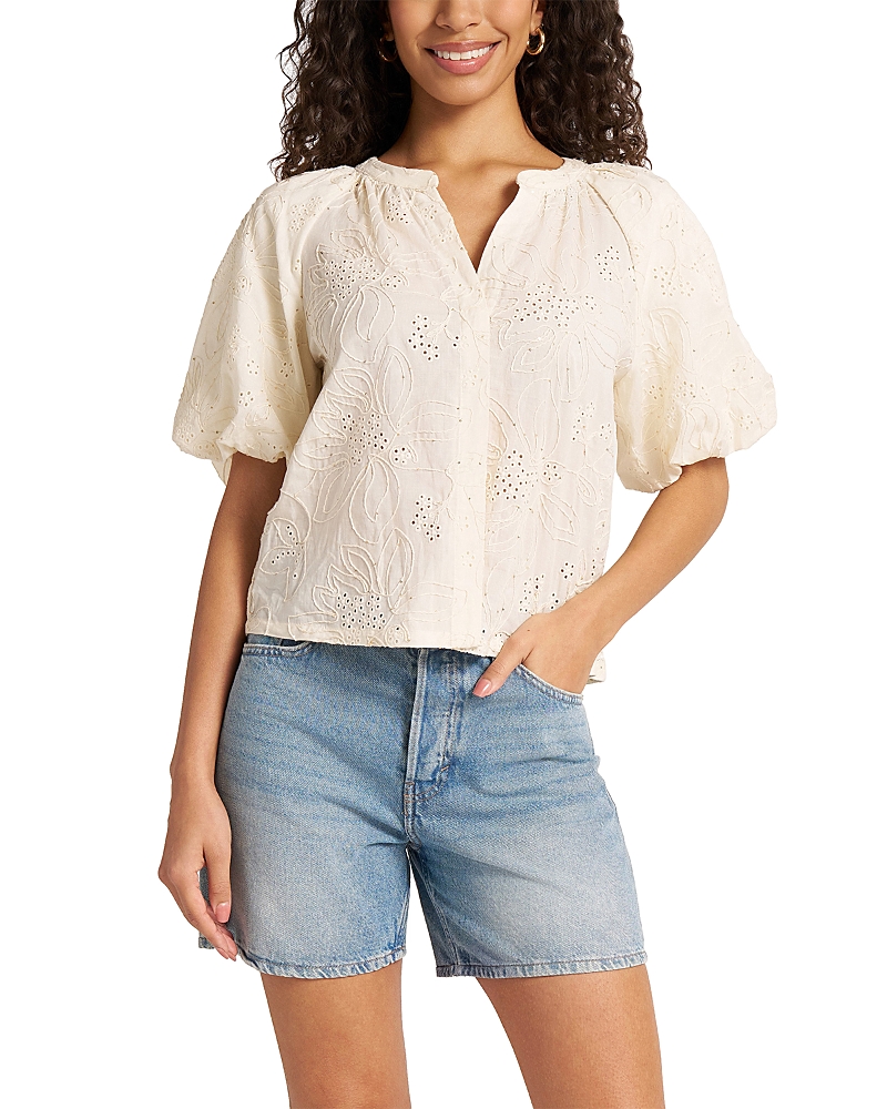 Matty M Viola Bubble Sleeve Top