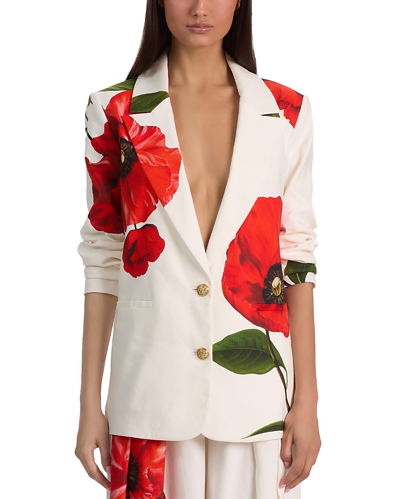 Alice and Olivia Elna Slim Long Blazer