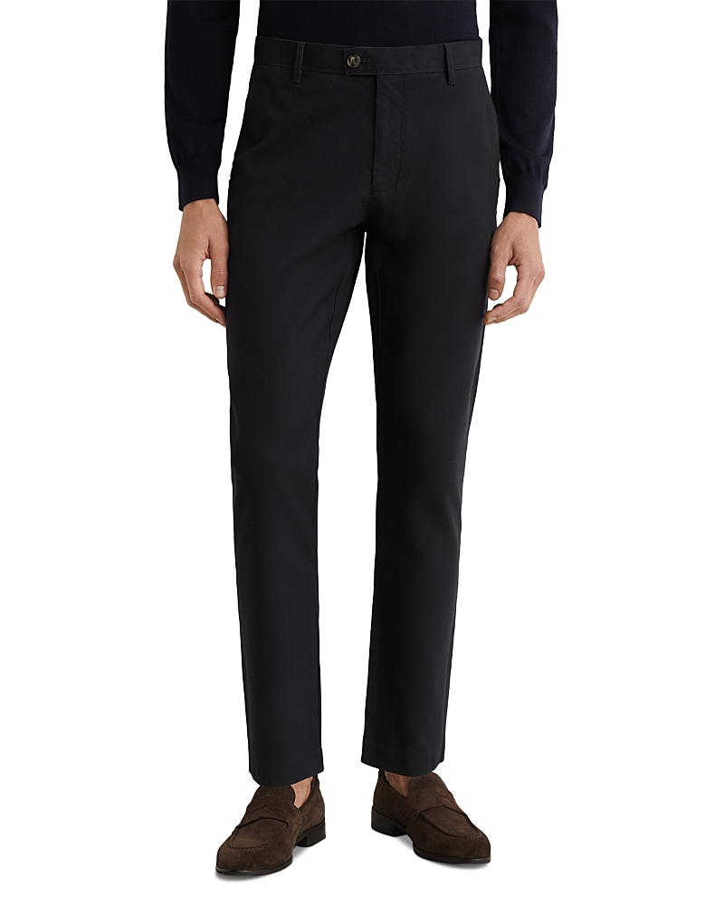 Reiss Dobby Tailored Fit Pique Chino Trousers